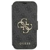 Dėklas Apple iPhone 13 Pro Max Guess Book 4G Big Metal Logo (GUBKP13X4GMGGR) pilkos spalvos