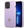 Apple iPhone 13 Pro Max Guess dėklas Saffiano 4G Small Metal Logo violetinės spalvos