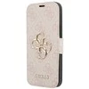 Dėklas Apple iPhone 13 Pro Max Guess Book 4G Big Metal Logo (GUBKP13X4GMGPI) rožinės spalvos