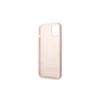 Apple iPhone 13 Pro Max Guess Dėklas silikoninis Logo Plate MagSafe (GUHMP13XSPLP) rožinės spalvos