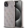 Guess GUHMP14SG4GFRP iPhone 14 / 15 / 13 6.1" rožinė/rožinė kietas dėklas 4G kolekcijai odinis metalinis MagSafe logotipas | GUESS