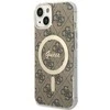 Dėklas GUESS GUHMP14SH444 IPHONE 14/15/13 6.1 "BROWN / BROWN HARDCASE 4G MAGSAFE