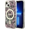 Dėklas GUESS GUHMP14SHCFWSP IPHONE 14/15/13 6.1 "Rožinis / Rožinis HARDCASE FLOWER MAGSAFE