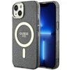 Apple iPhone 14 Guess dėklas Glitter Gold MagSafe (GUHMP14SHCMCGK) juodos spalvos