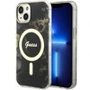 Apple iPhone 14 Guess dėklas Golden Marble Collection MagSafe (UHMP14SHTMRSK) juodos spalvos