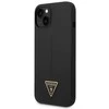 Guess dėklas, skirtas iPhone 14 Plus 6,7 GUHCP14MSLTGK juodas kietas silikono linija - trikampis