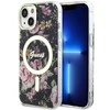 Dėklas GUESS GUHMP14MHCFWSK IPHONE 14 PLUS / 15 PLUS 6.7 "Juodas / Juodas HARDCASE FLOWER MAGSAFE