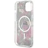 Dėklas GUESS GUHMP14MHCFWSA IPHONE 14 PLUS / 15 PLUS 6.7 "Žalias / KHAKI HARDCASE FLOWER MAGSAFE