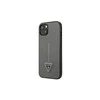 Apple iPhone 14 plus Guess dėklas Saffianotriangle Logo (GUHCP14MPSATLG) sidabrinės spalvos