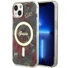 Dėklas GUESS GUHMP14MHCFWSA IPHONE 14 PLUS / 15 PLUS 6.7 "Žalias / KHAKI HARDCASE FLOWER MAGSAFE