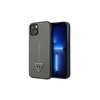 Apple iPhone 14 plus Guess dėklas Saffianotriangle Logo (GUHCP14MPSATLG) sidabrinės spalvos