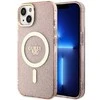 Dėklas GUESS GUHMP14MHCCGP IPHONE 14 PLUS / 15 PLUS 6.7 "Rožinis / Rožinis HARDCASE GLITTER GOLD MAGSAFE