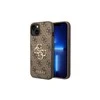 Apple iPhone 14 Pro Guess dėklas 4G Big Metal Logo rudos spalvos