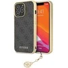 Apple iPhone 14 Pro Guess dėklas 4G Charms Collection (GUHCP14LGF4GGR) pilkos spalvos