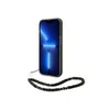 Apple iPhone 14 Pro Guess dėklas Translucent Stap Pearl juodos spalvos