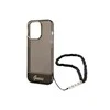 Dėklas Guess GUHCP14LHGCOHK Apple iPhone 14 Pro 6,1″ juodos spalvos hardcase Translucent Pearl Strap