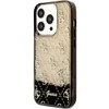 Apple iPhone 14 Pro Guess dėklas Liquid Glitter 4G Transculent (GUHCP14LLC4PSGK) juodos spalvos