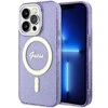 Apple iPhone 14 Pro Guess dėklas Glitter Gold MagSafe (GUHMP14LHCMCGU) violetinės spalvos