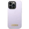 Guess telefono dėklas iPhone 14 Pro 6,1 GUHMP14LSBPLU violetinė hard telefono dėklas Liquid Silikoninis Logo MagSafe