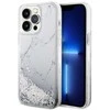 Guess GUHCP14XLCSGSGH Apple iPhone 14 Pro Max 6.7″ baltos spalvos kietas dėklas Liquid Glitter Marble