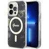 Apple iPhone 14 Pro Max Guess dėklas Golden Marble Collection MagSafe (GUHMP14XHTMRSK) juodos spalvos