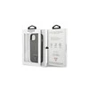 Apple iPhone 14 Pro Max Guess dėklas Saffianotriangle Logo (GUHCP14XPSATLG) sidabrinės spalvos