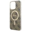 Apple iPhone 14 Pro Max Guess dėklas 4G MagSafe (GUHMP14XH4STW) rudos spalvos