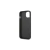 Apple iPhone 14 Pro Max Guess dėklas Saffianotriangle Logo (GUHCP14XPSATLK) juodos spalvos