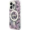 Apple iPhone 14 Pro Max Guess dėklas Flower MagSafe (GUHMP14XHCFWSP) rožinės spalvos