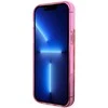 Apple iPhone 14 Pro Max Guess dėklas Liquid Glitter 4G Transculent (GUHCP14XLC4PSGP) rožinės spalvos