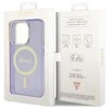 Apple iPhone 14 Pro Max Guess dėklas Glitter Gold MagSafe (GUHMP14XHCMCGU) violetinės spalvos