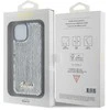 Apple iPhone 15 Guess dėklas Sequin Script Metal (GUHCP15SPSFDGSS) sidabrinės spalvos