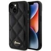 Dėklas GUESS GUHCP15SPSQSQSK IPHONE 15/14/13 6.1 "Juodas / Juodas HARDCASE QUILTD METAL LOGO