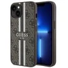 Apple iPhone 13 / 14 / 15 Guess dėklas 4G Printed Stripes MagSafe (GUHMP15SP4RPSW) rudos spalvos
