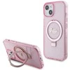 Dėklas GUESS GUHMP15MHRSGSP IPHONE 15 PLUS / 14 PLUS 6.7 "Rožinis / Rožinis HARDCASE RING STAND SCRIPT GLITTER MAGSAFE