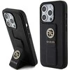 Apple iPhone 15 Pro Max Guess Hardcase Grip Stand 4G Saffiano Strass (GUHCP15XPGSSADK) telefono dėklas juodos spalvos