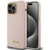 Dėklas GUESS GUHCP15XSMBSLP IPHONE 15 PRO MAX 6.7 "Rožinis/Rožinis HARDCASE SILICONE SCRIPT METAL LOGO & FLAME