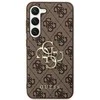 Guess PU 4G Metal Logo dėklas skirtas Samsung Galaxy S24 rudos spalvos