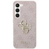 Guess PU 4G Metal Logo dėklas skirtas Samsung Galaxy S24 Ultra rožinės spalvos