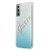 Dėklas GUESS HARD CASE GLITTER GRADIENT SCRIPT SAMSUNG GALAXY S21 PLUS Mėlynas