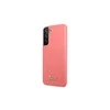 Guess GUHCS22MLSLMGFU S22+ S906 fuchsia kietas dėklas Silicone Script Metal Logo