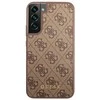 Samsung Galaxy S23 Guess dėklas 4G Metal Gold Logo (GUHCS23SG4GFBR) rudos spalvos