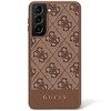 Guess 4G Bottom Stripe Metal Logo Collection - dėklas skirtas Samsung Galaxy S23 Ultra Brown
