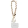 Guess universalus rankos dirželis Saffiano Chain 4G Charm - universalus telefono dirželis (Rožinė)