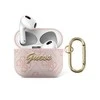 Guess GUA34GSMP AirPods 3 dėklas ausinėms rožinės spalvos 4G Script Metal Collection