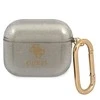 Dėklas GUESS GUA3UCG4GK AIRPODS 3 COVER Juodas GLITTER COLLECTION