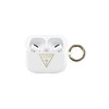 Guess silikoninis Triangle Logo apsauginis dėklas, skirtas AirPods Pro baltas