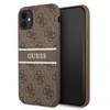 Dėklas Apple iPhone 11 Guess Stripe GUHCN614GDBR rudos spalvos
