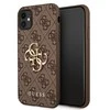 Guess iPhone 11 / XR iš 4G Big Metal Logo serijos – dėklas telefonui, rudos spalvos