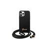 Dėklas Guess GUHCP12MLSCLMGBK iPhone12/12 Pro 6,1" juoda/juodas hardcase Metal Logo Cord